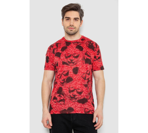 Футболка мужская с принтом, цвет красный, 244R6029