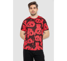 Футболка мужская с принтом, цвет красный, 244R6034