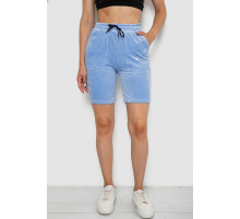 Шорти женские велюровые, цвет голубой, 238R58169-2