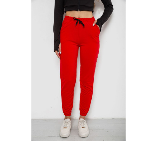 Спортивные штаны женские, цвет красный, 238R345