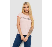 Футболка женская с принтом, цвет персиковый, 244R2210-5