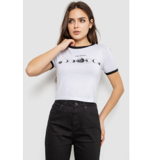 Футболка-топ жіноча з принтом, колір білий, 244R614