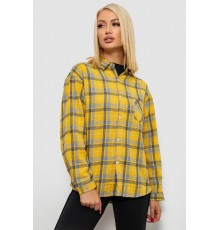 Сорочка жіноча в клітинку, колір жовтий, 244R1070-1