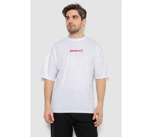 Футболка мужская с принтом, цвет белый, 244R2126