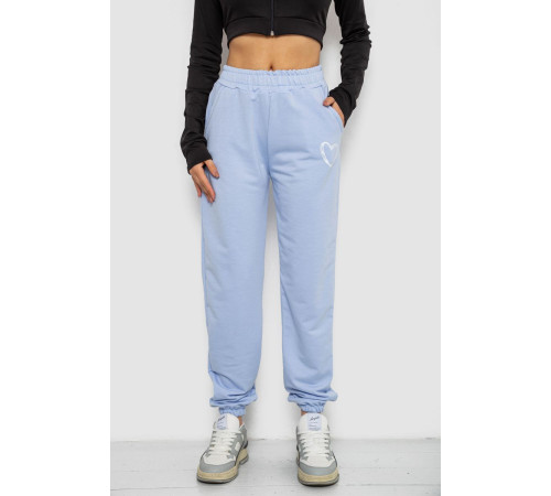 Спортивные штаны женские, цвет светло-голубой, 238R324
