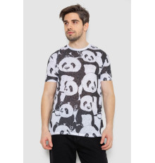 Футболка чоловіча з принтом, колір біло-чорний, 244R6034