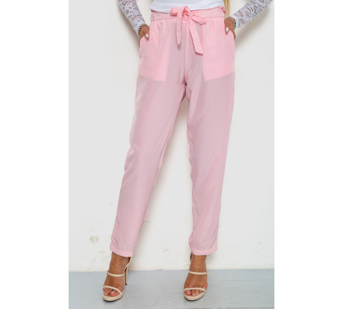 Брюки женские шифоновые, цвет розовый, 244R285