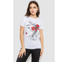 Футболка женская с принтом, цвет белый, 244R503