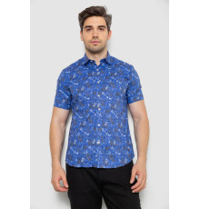 Рубашка чоловіча з принтом, колір електрик, 214R6917-10