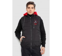 Жилетка чоловіча демісезонна двостороння, колір чорно-червоний, 244R99002