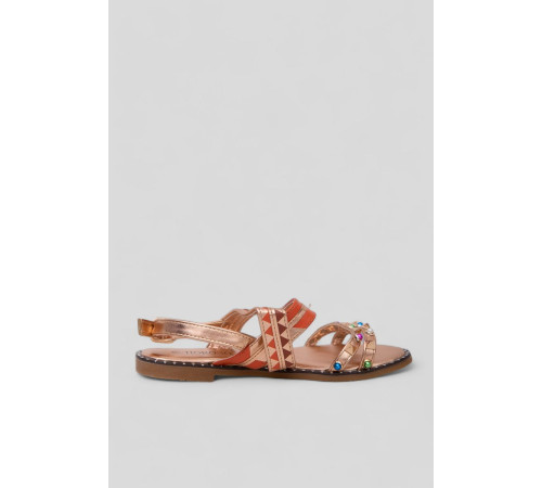 Босоножки женские, цвет золотистый, 244RTN19-4