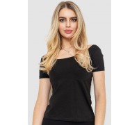 Футболка женская, цвет черный, 244R027