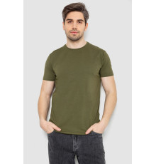 Футболка чоловіча однотонна базова, колір хакі, 244R2404