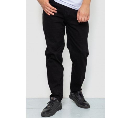 Джинси чоловічі однотонні, колір чорний, 244R8570-1