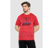 Футболка мужская с принтом, цвет красный, 244R6020