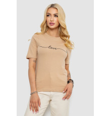 Футболка жіноча з принтом, колір бежевий, 241R133.