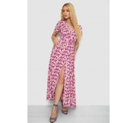 Сарафан з квітковим принтом, колір рожево-червоний, 241R181