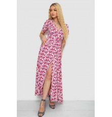 Сарафан с цветочным принтом, цвет розово-красный, 241R181 Сарафан с цветочным принтом, цвет розово-красный, 241R181