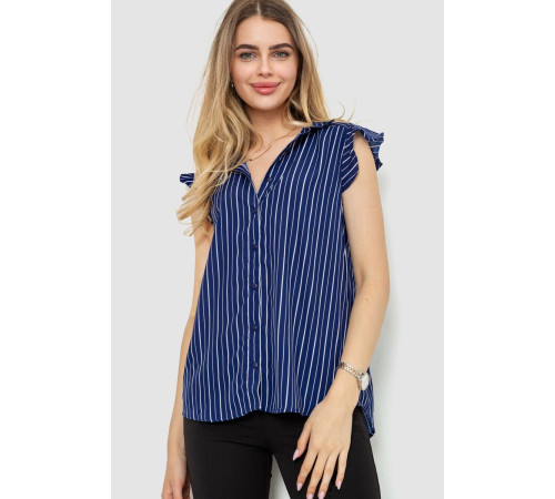 Блуза в полоску, цвет синий, 244R193