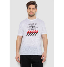 Футболка чоловіча з принтом, колір білий, 244R6020