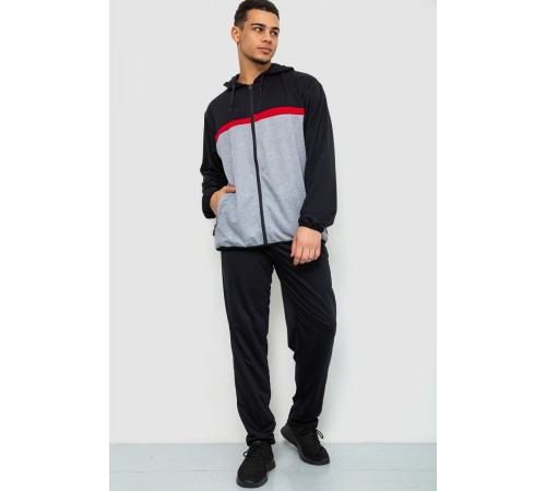 Спорт костюм чоловічий, колір чорно-сірий, 244R9133