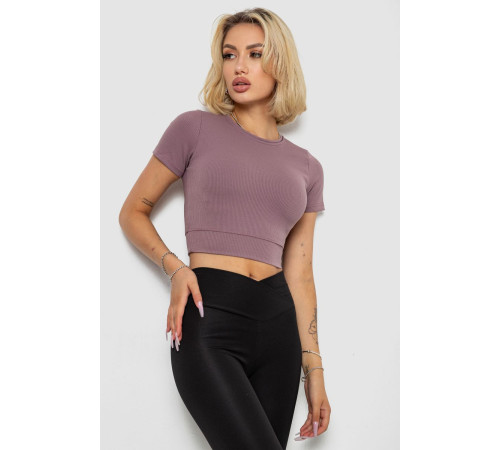 Футболка - топ женская в рубчик, цвет сливовый, 238R58210