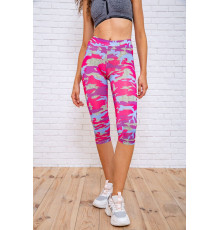 Женские велотреки, принтованные, малиново-фиолетового цвета, 172R4010