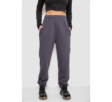 Спортивные штаны женские на флисе, цвет серый, 102R415-1