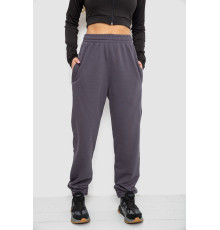 Спортивні штани жіночі на флісі, колір сірий, 102R415-1