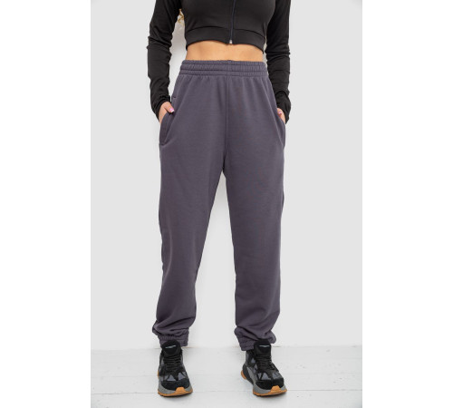 Спортивные штаны женские на флисе, цвет серый, 102R415-1