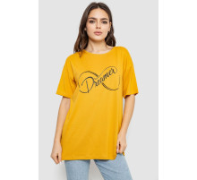 Футболка женская с принтом, цвет горчичный, 244R611