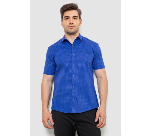 Рубашка мужская с принтом, цвет электрик, 214R7329