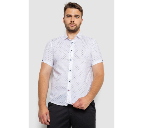 Рубашка мужская с принтом, цвет белый, 214R6917-4