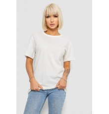 Футболка жіноча однотонна, колір молочний, 129R8900-2
