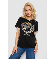 Футболка жіноча, колір чорний, 244R4585