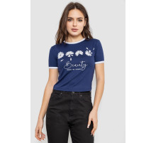 Футболка-топ женская с принтом, цвет синий, 244R604