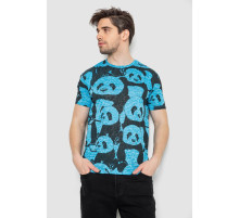 Футболка мужская с принтом, цвет голубой, 244R6034