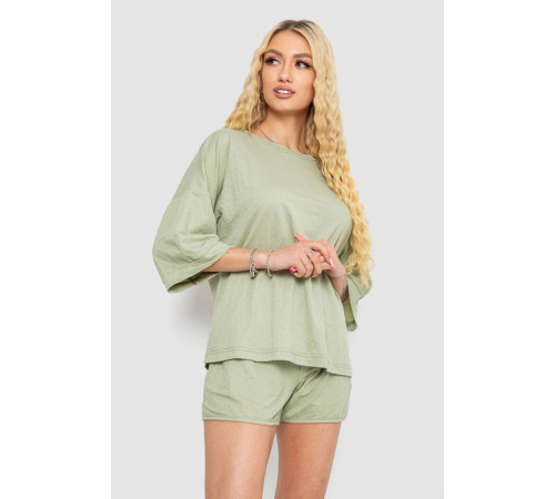 Костюм женский повседневный, цвет оливковый, 238R6628
