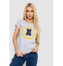 Футболка жіноча з принтом, колір сірий, 244R2216