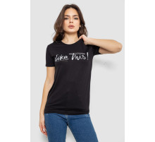 Футболка женская с принтом, цвет черный, 244R501