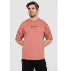 Футболка чоловіча з принтом, колір темно-кораловий, 244R2126