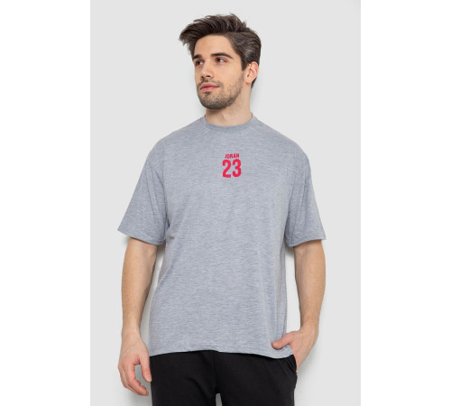 Футболка мужская с принтом, цвет серый, 244R7024