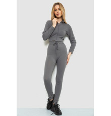 Костюм женский в рубчик, цвет серый, 244R14302