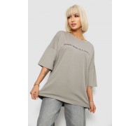 Футболка жіноча з принтом, колір сірий, 244R2020