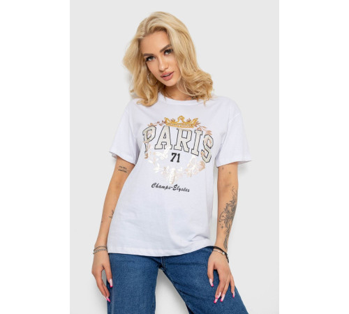 Футболка женская, цвет белый, 244R4585