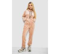 Спортивный костюм женский велюровый, цвет светло-бежевый, 238R107-1