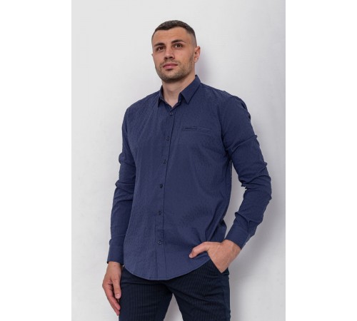 Сорочка чоловіча класична, колір синій, 244R4686