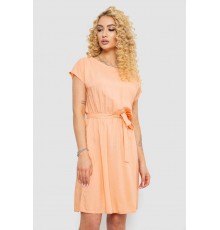 Сукня однотонна, колір персиковий, 214R0225