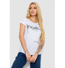 Футболка жіноча з принтом, колір білий, 244R2212