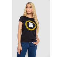 Футболка женская с принтом, цвет черный, 244R2216